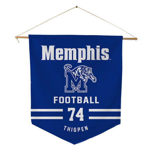 Memphis - NCAA Football : Richard Thigpen - Pennant - 18" x 21"-0