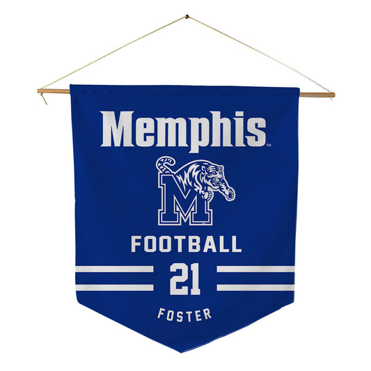 Memphis - NCAA Football : Khalil Foster - Pennant - 18" x 21"-0