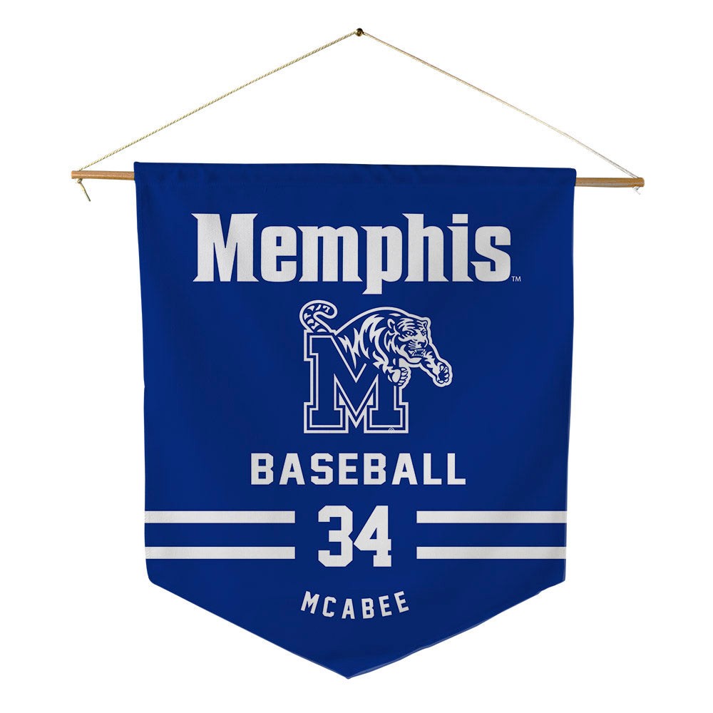 Memphis - NCAA Baseball : Brady McAbee - Pennant - 18" x 21"-0