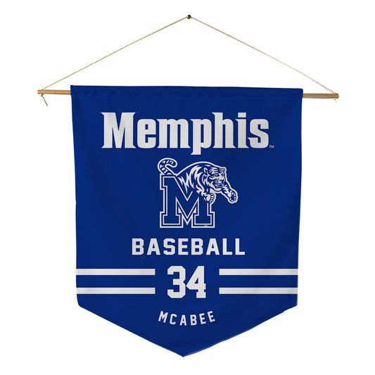 Memphis - NCAA Baseball : Brady McAbee - Pennant - 18" x 21"-0