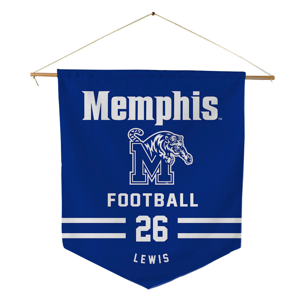 Memphis - NCAA Football : Jaylen Lewis - Pennant - 18" x 21"-0