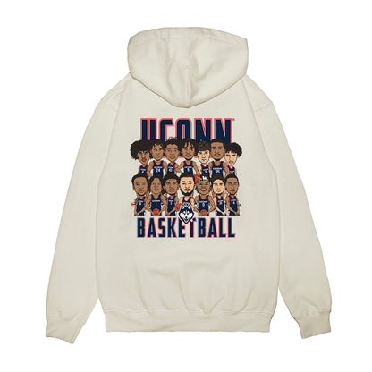 UConn - NCAA Men's Basketball : - Team Caricature Premium Hooded Sweatshirt-1