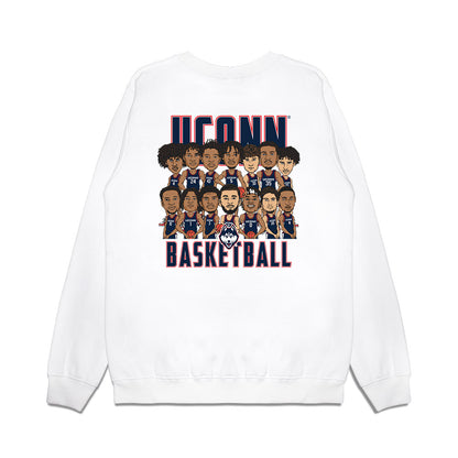 UConn - NCAA Men's Basketball : - Team Caricature Premium Crewneck Sweatshirt-1