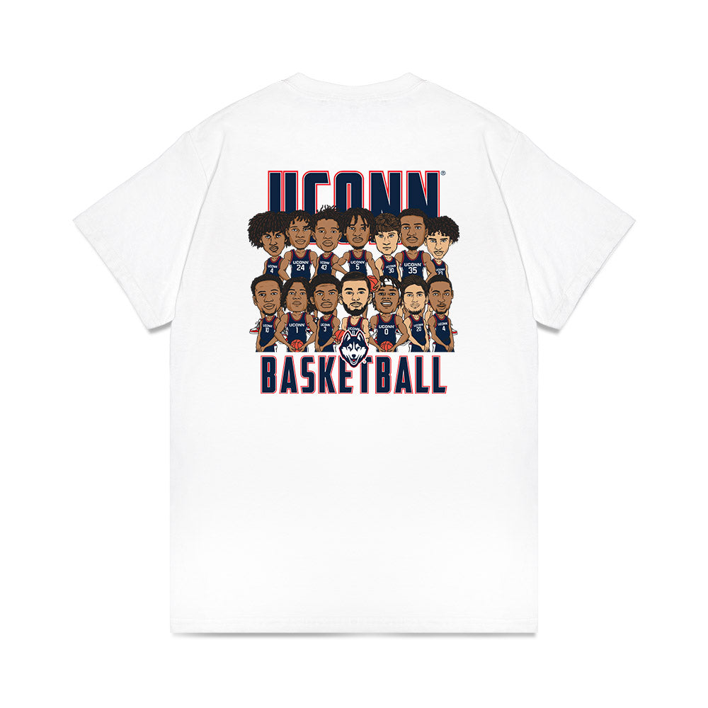 UConn - NCAA Men's Basketball : - Team Caricature Premium T-Shirt-1