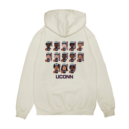 UConn - NCAA Men's Basketball : - Team Caricature Premium Hooded Sweatshirt-1