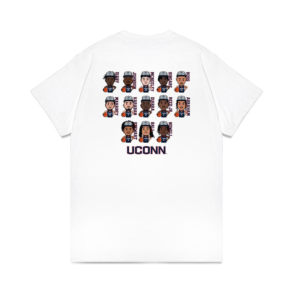 UConn - NCAA Men's Basketball : - Team Caricature Premium T-Shirt-1