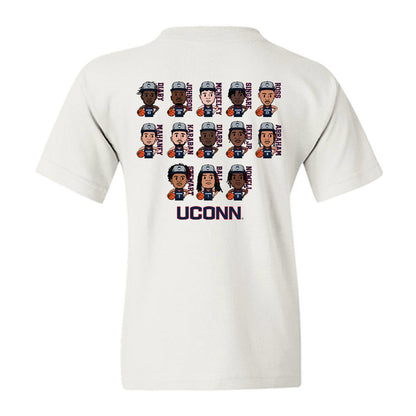 UConn - NCAA Men's Basketball : - Team Caricature Youth T-Shirt-1