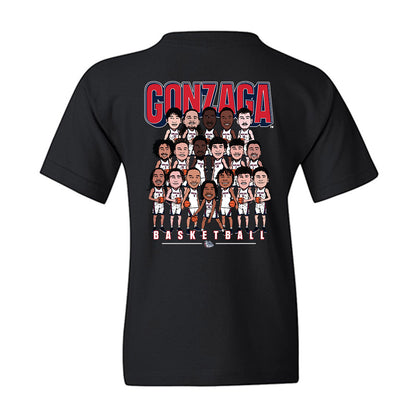 Gonzaga - NCAA Men's Basketball : - Team Caricature Youth T-Shirt-1