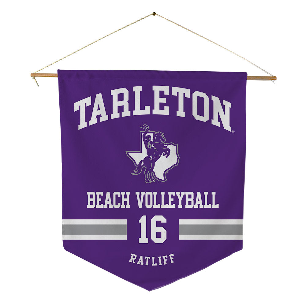 Tarleton State - NCAA Beach Volleyball : Ryder Ratliff - Pennant - 18" x 21"-0