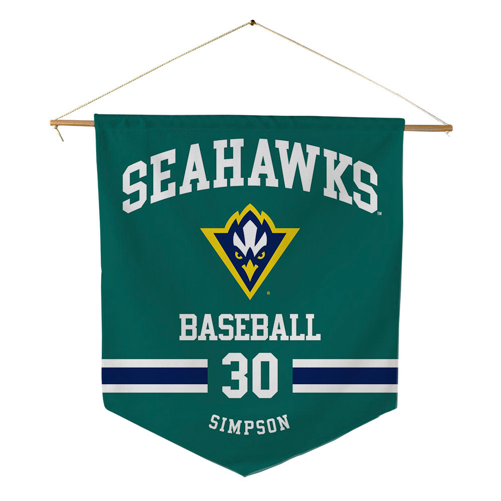 UNC Wilmington - NCAA Baseball : Micah Simpson - Pennant - 18" x 21"-0