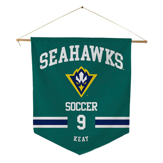 UNC Wilmington - NCAA Men's Soccer : Cameron Keay - Pennant - 18" x 21"-0