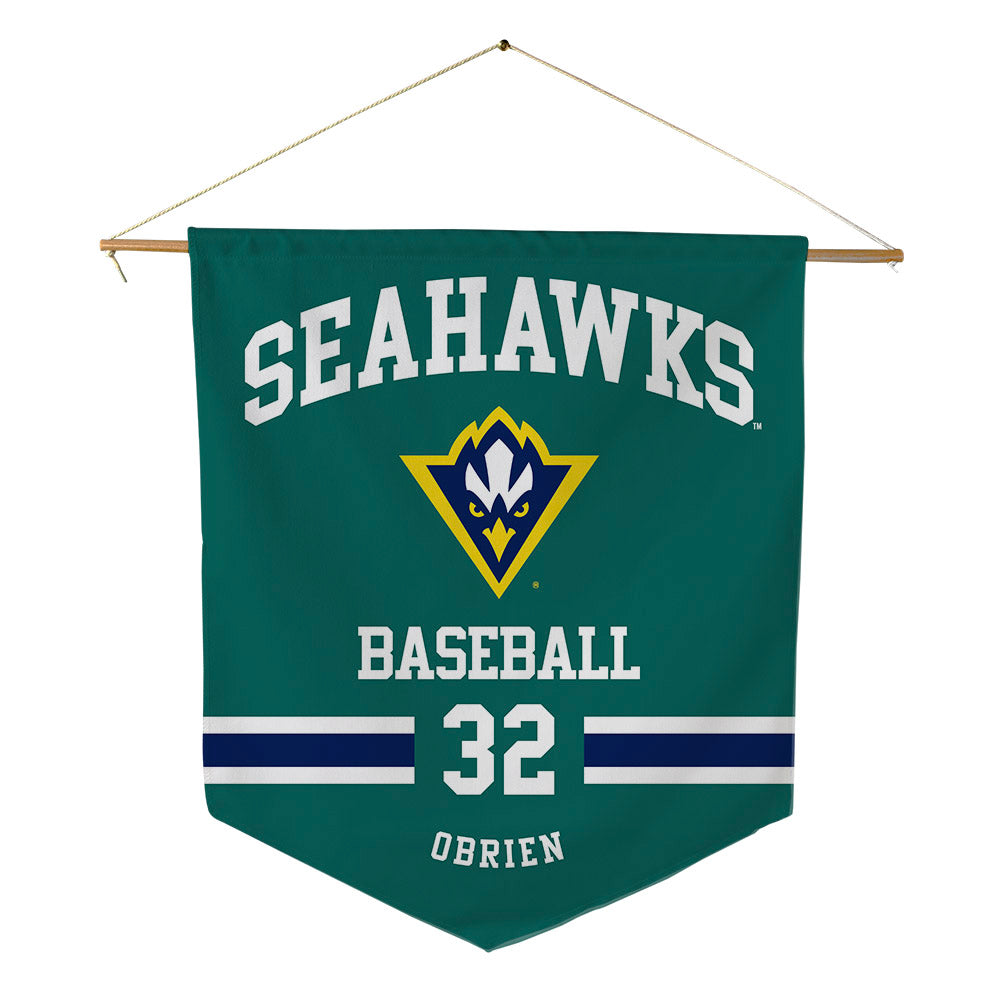 UNC Wilmington - NCAA Baseball : Danny Obrien - Pennant - 18" x 21"-0