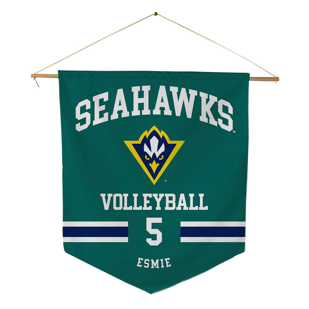 UNC Wilmington - NCAA Women's Volleyball : Morgan Esmie - Pennant - 18" x 21"-0