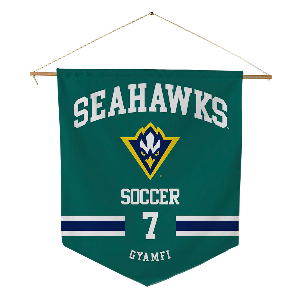 UNC Wilmington - NCAA Men's Soccer : Osei Gyamfi - Pennant - 18" x 21"-0