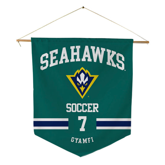 UNC Wilmington - NCAA Men's Soccer : Osei Gyamfi - Pennant - 18" x 21"-0