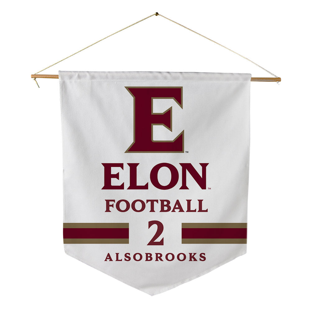 Elon - NCAA Football : Senquavious Alsobrooks - Pennant - 18" x 21"-0