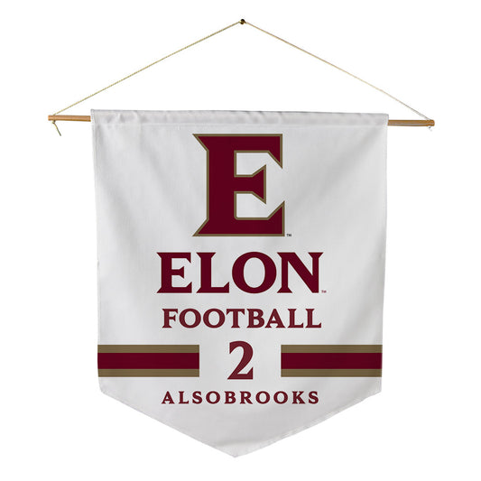 Elon - NCAA Football : Senquavious Alsobrooks - Pennant - 18" x 21"-0