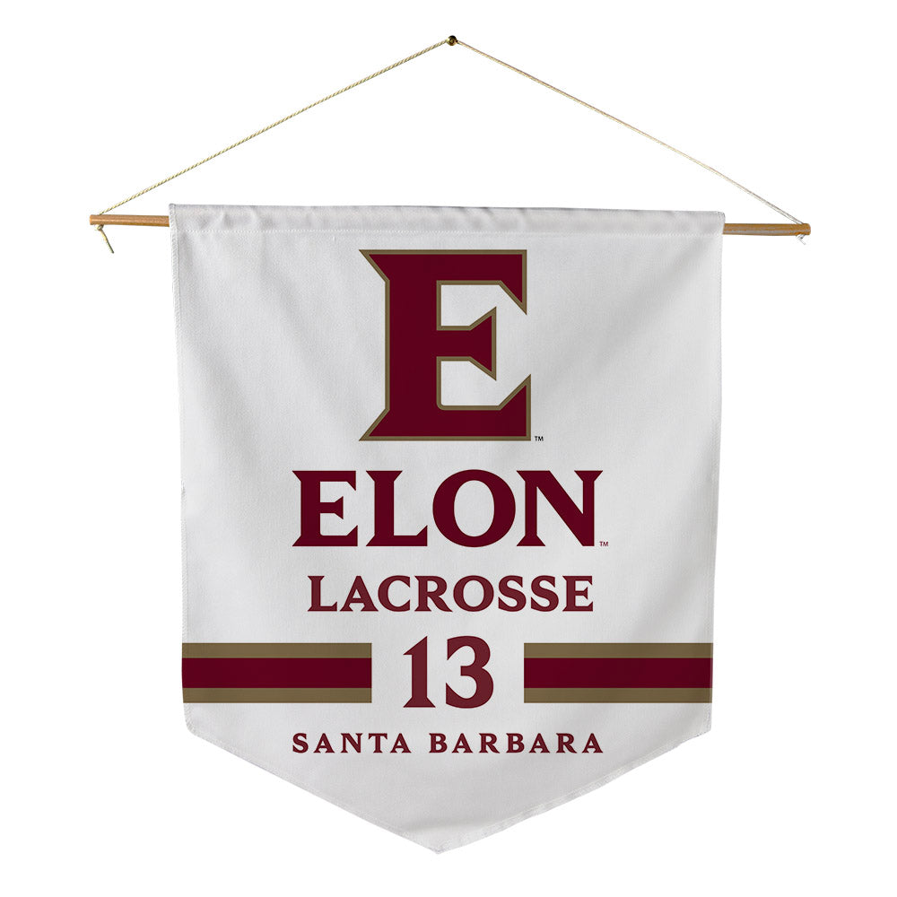 Elon - NCAA Women's Lacrosse : Maryn Santa Barbara - Pennant - 18" x 21"-0