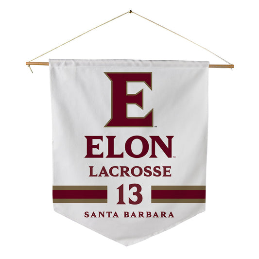 Elon - NCAA Women's Lacrosse : Maryn Santa Barbara - Pennant - 18" x 21"-0
