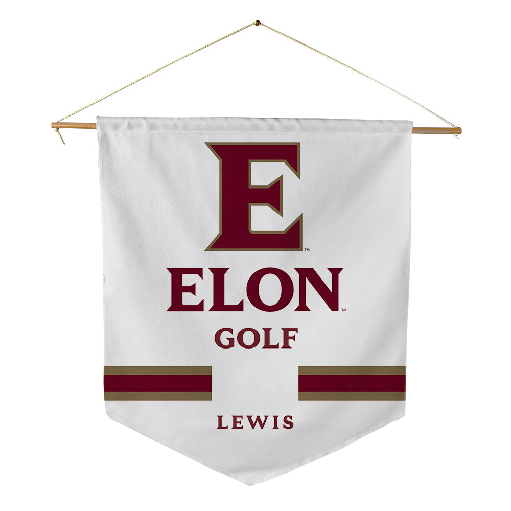 Elon - NCAA Men's Golf : Dylan Lewis - Pennant - 18" x 21"-0