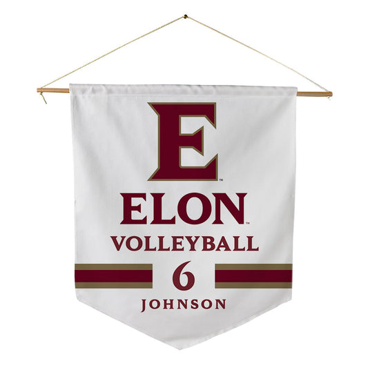 Elon - NCAA Women's Volleyball : Kyla Johnson - Pennant - 18" x 21"-0