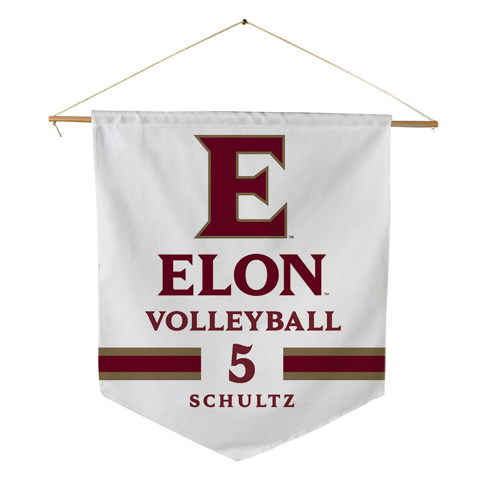 Elon - NCAA Women's Volleyball : Allie Schultz - Pennant - 18" x 21"-0