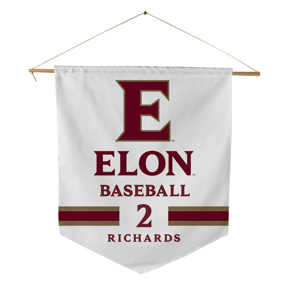 Elon - NCAA Baseball : Liam Richards - Pennant - 18" x 21"-0