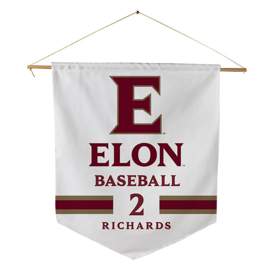 Elon - NCAA Baseball : Liam Richards - Pennant - 18" x 21"-0