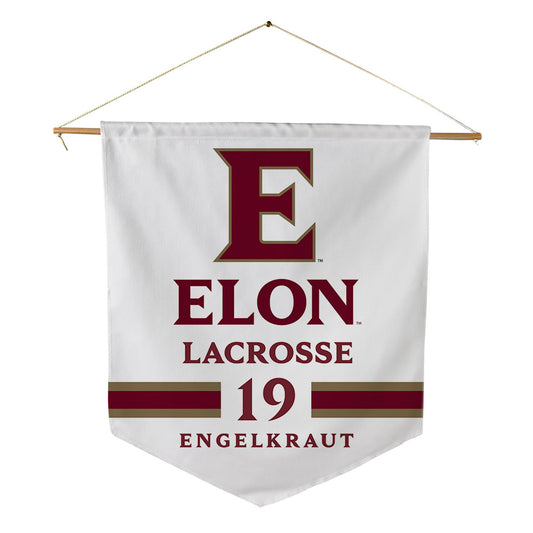Elon - NCAA Women's Lacrosse : Maddie Engelkraut - Pennant - 18" x 21"-0