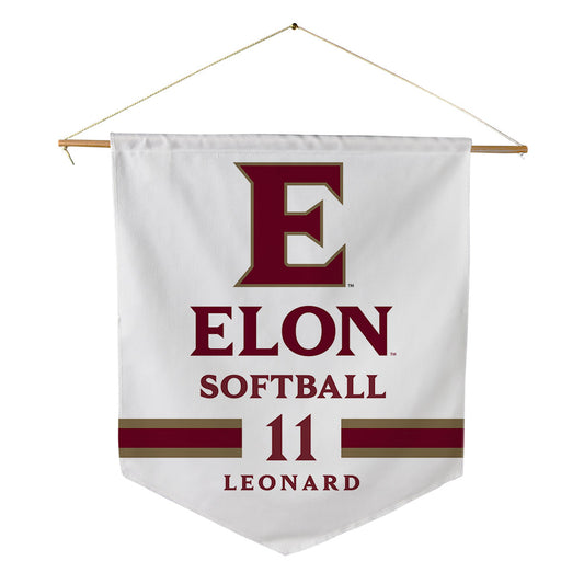 Elon - NCAA Softball : Kyra Leonard - Pennant - 18" x 21"-0
