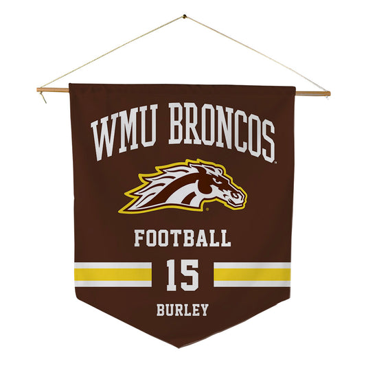 Western Michigan - NCAA Football : KJ Burley - Pennant - 18" x 21"-0