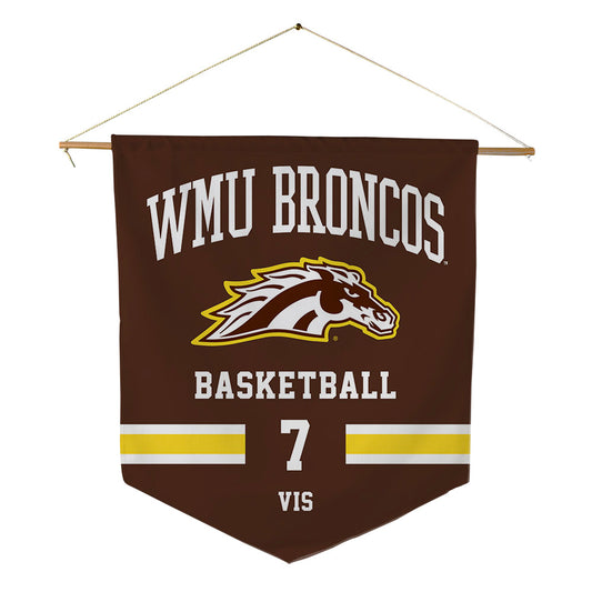Western Michigan - NCAA Men's Basketball : Carson Vis - Pennant - 18" x 21"-0