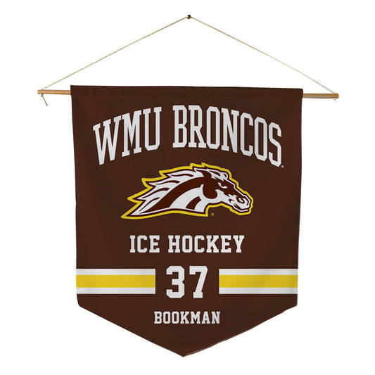 Western Michigan - NCAA Men's Ice Hockey : Zach Bookman - Pennant - 18" x 21"-0