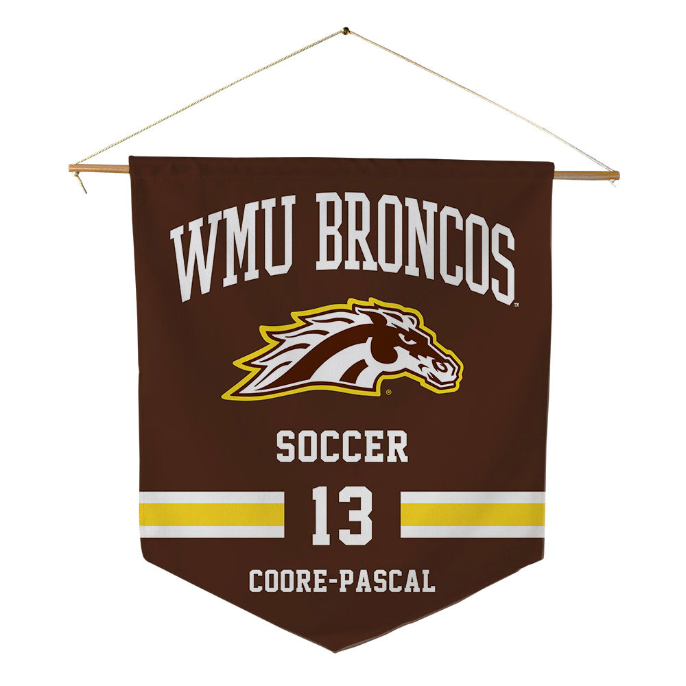 Western Michigan - NCAA Women's Soccer : Mikayla Coore-Pascal - Pennant - 18" x 21"-0