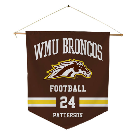 Western Michigan - NCAA Football : Camari Patterson - Pennant - 18" x 21"-0