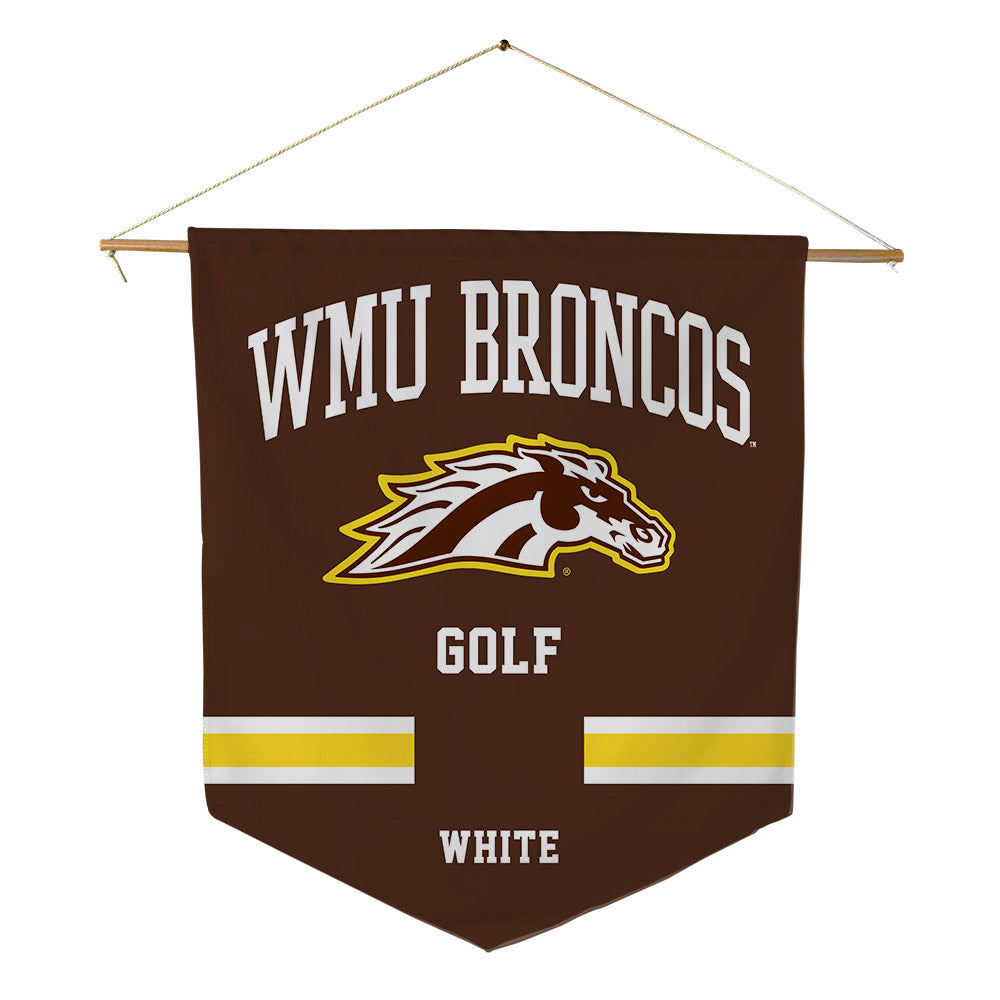 Western Michigan - NCAA Women's Golf : Kailey White - Pennant - 18" x 21"-0