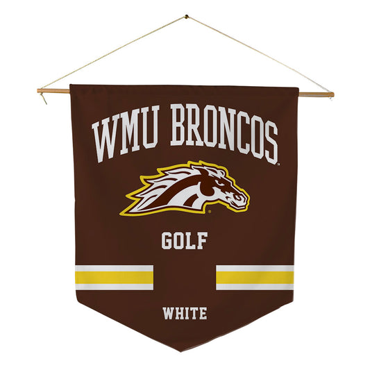 Western Michigan - NCAA Women's Golf : Kailey White - Pennant - 18" x 21"-0