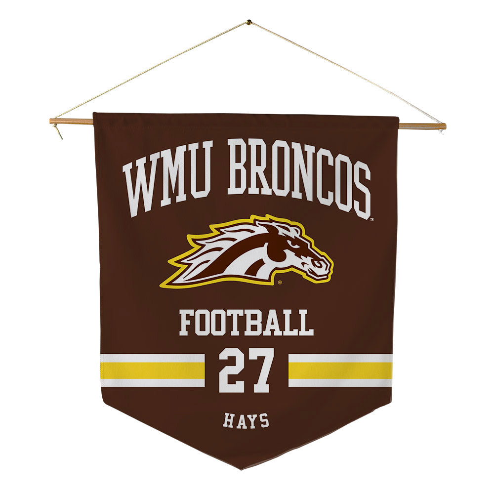 Western Michigan - NCAA Football : JR Hays - Pennant - 18" x 21"-0