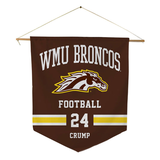 Western Michigan - NCAA Football : Kouri Crump - Pennant - 18" x 21"-0