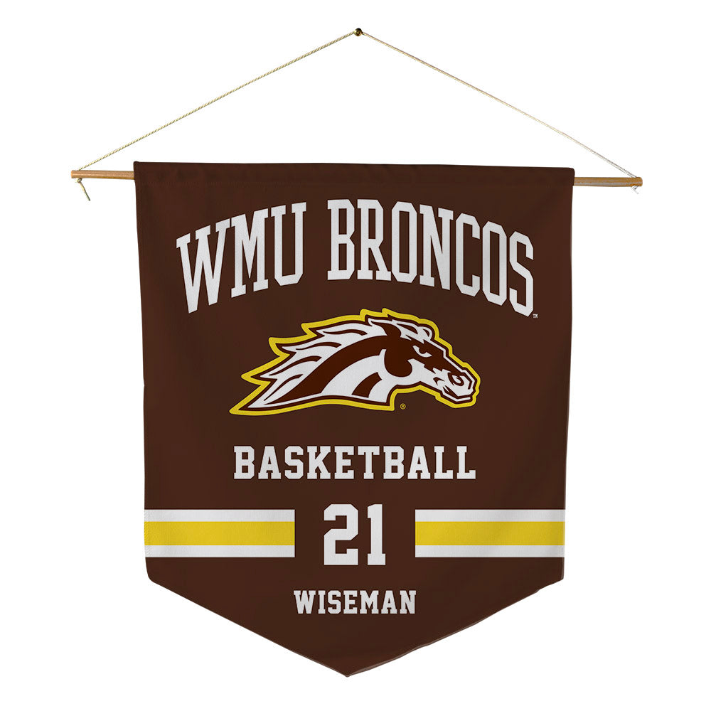 Western Michigan - NCAA Women's Basketball : Faith Wiseman - Pennant - 18" x 21"-0