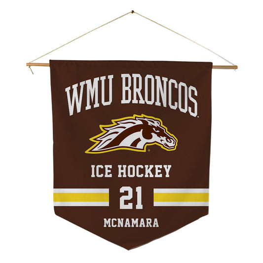 Western Michigan - NCAA Men's Ice Hockey : Luke McNamara - Pennant - 18" x 21"-0
