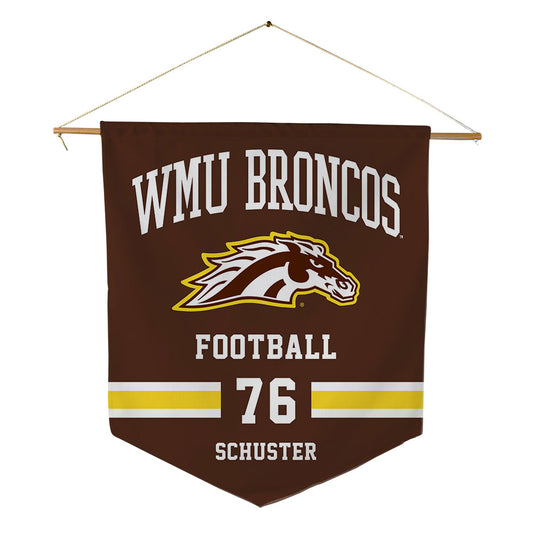 Western Michigan - NCAA Football : Chad Schuster - Pennant - 18" x 21"-0