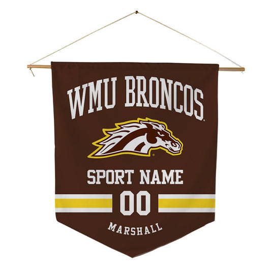 Western Michigan - NCAA Baseball : Trevor Marshall - Pennant - 18" x 21"-0