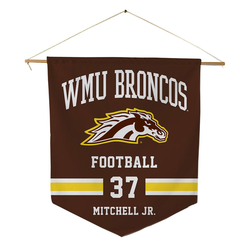 Western Michigan - NCAA Football : Carlos Mitchell Jr. - Pennant - 18" x 21"-0