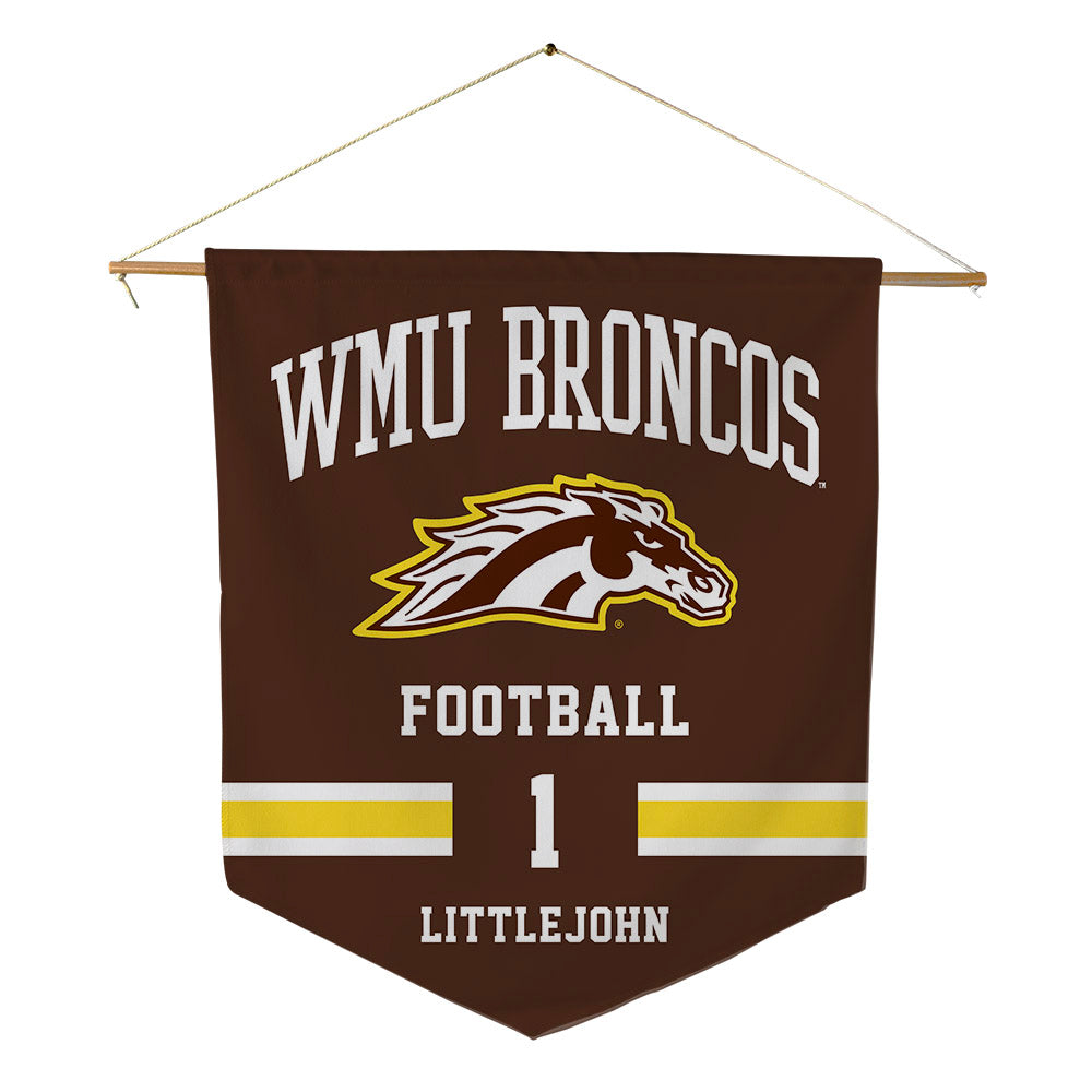 Western Michigan - NCAA Football : Emazon Littlejohn - Pennant - 18" x 21"-0