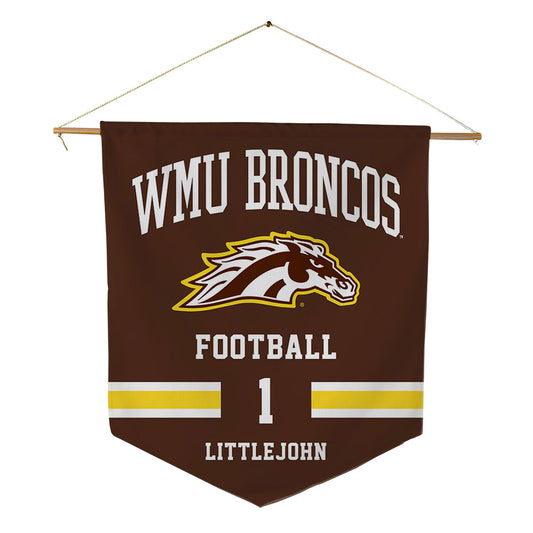 Western Michigan - NCAA Football : Emazon Littlejohn - Pennant - 18" x 21"-0