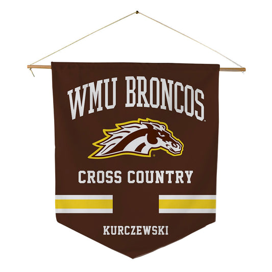 Western Michigan - NCAA Women's Cross Country : Ava Kurczewski - Pennant - 18" x 21"-0