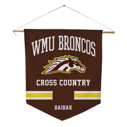 Western Michigan - NCAA Women's Cross Country : Lily Baibak - Pennant - 18" x 21"-0