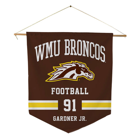 Western Michigan - NCAA Football : Scoop Gardner Jr. - Pennant - 18" x 21"-0