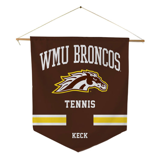 Western Michigan - NCAA Men's Tennis : Jonas Keck - Pennant - 18" x 21"-0